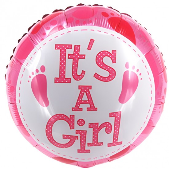 Μπαλόνι Foil 18″ Γέννησης It’s a Girl Πατουσάκια Μπαλόνι Foil 18″ Γέννησης It’s a Girl Πατουσάκια