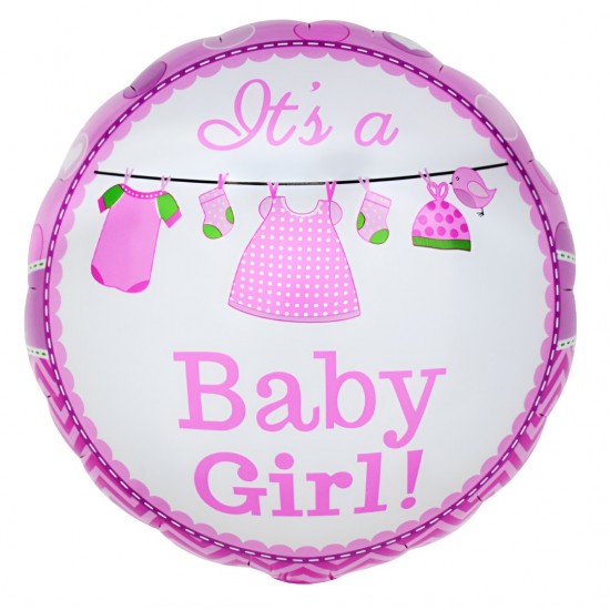 Μπαλόνι Foil 18″ Γέννησης Μπουγάδα Baby Girl Μπαλόνι Foil 18″ Γέννησης Μπουγάδα Baby Girl