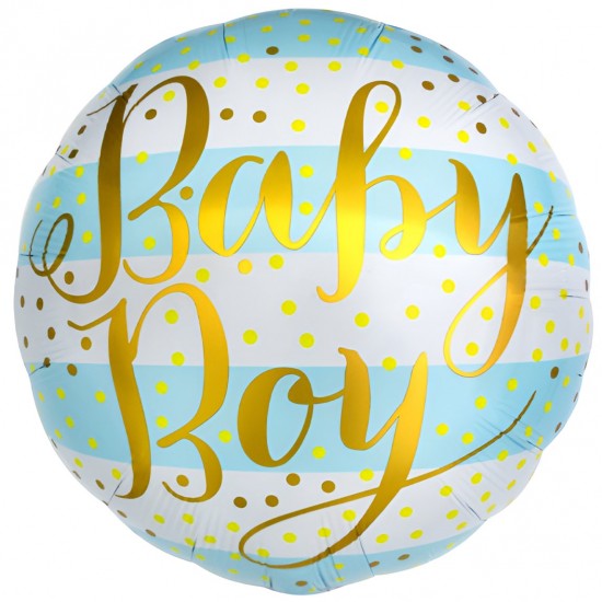 Μπαλόνι Foil 18″ Γέννησης Ριγέ Baby Boy Μπαλόνι Foil 18″ Γέννησης Ριγέ Baby Boy