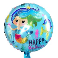 Μπαλόνι Foil 18″ Happy Birthday Γοργόνα