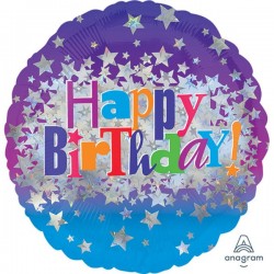 Μπαλόνι Foil 18″ Happy Birthday Bright Stars