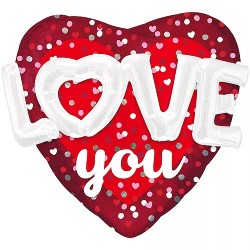 Μπαλόνι Foil 24” 3D Καρδιά “Love you”