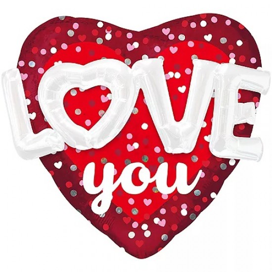 Μπαλόνι Foil 24” 3D Καρδιά “Love you” Μπαλόνι Foil 24” 3D Καρδιά “Love you”