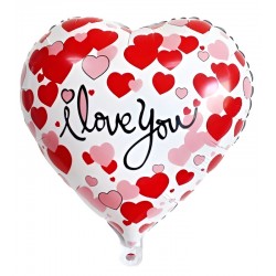 Μπαλόνι Foil 18″ Καρδιά “I Love you” Με Μικρές Καρδιές