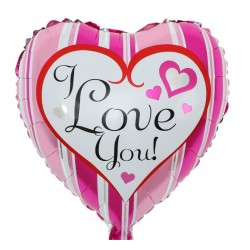 Μπαλόνι Foil 18” Καρδιά Ι Love You Ροζ-Φούξια