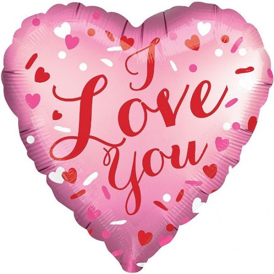 Μπαλόνι Foil 18” Ροζ Καρδιά Ι Love You Μπαλόνι Foil 18” Ροζ Καρδιά Ι Love You