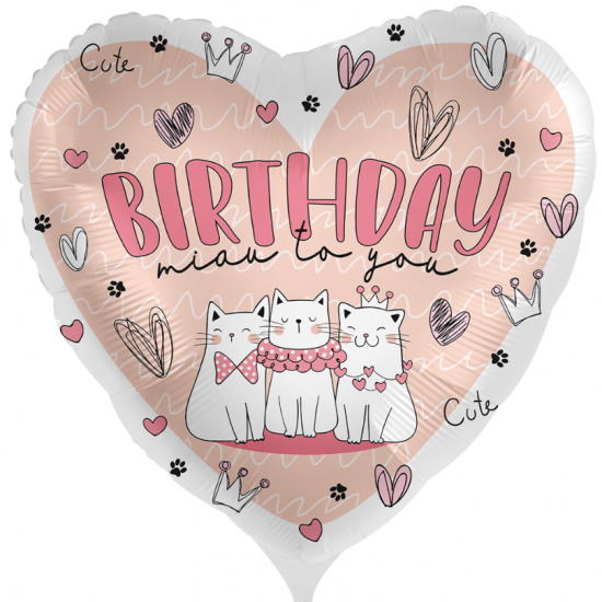 Μπαλόνι Foil 18” Καρδιά Kitty Birthday Μπαλόνι Foil 18” Καρδιά Kitty Birthday