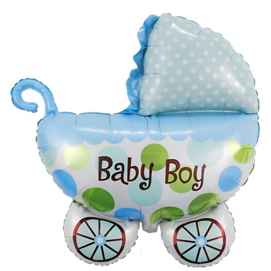 Μπαλόνι Foil 31″ Καρότσι Γαλάζιο Baby Boy Μπαλόνι Foil 31″ Καρότσι Γαλάζιο Baby Boy