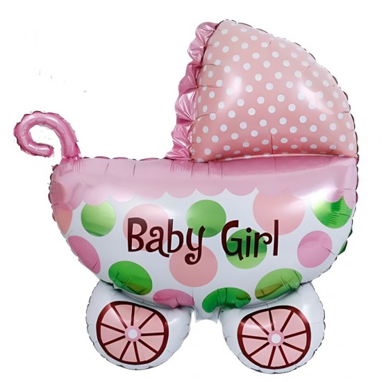 Μπαλόνι Foil 31″ Καρότσι Ροζ Baby Girl Μπαλόνι Foil 31″ Καρότσι Ροζ Baby Girl