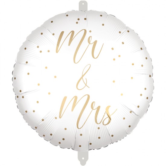 Μπαλόνι Foil 18” Λευκό Mr & Mrs Μπαλόνι Foil 18” Λευκό Mr & Mrs