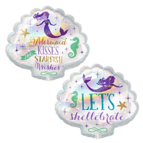 Μπαλόνι Foil 27″ Κοχύλι Mermaid Wishes Μπαλόνι Foil 27″ Κοχύλι Mermaid Wishes