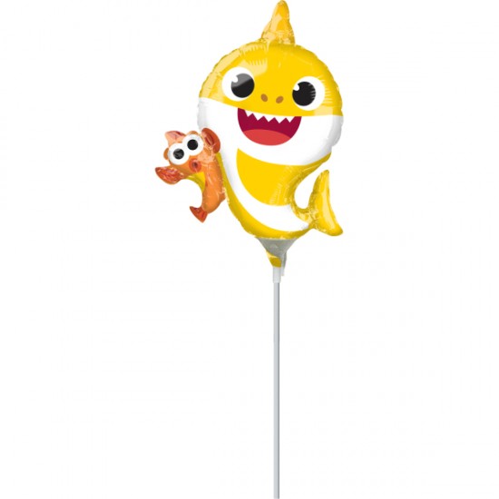 Μπαλόνι Foil 11″ Mini Shape Κίτρινο Baby Shark Με Ψαράκι Μπαλόνι Foil 11″ Mini Shape Κίτρινο Baby Shark Με Ψαράκι