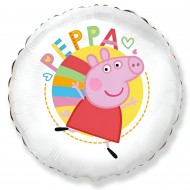 Μπαλόνι Foil 18″ Άσπρο Πέππα το Γουρουνάκι