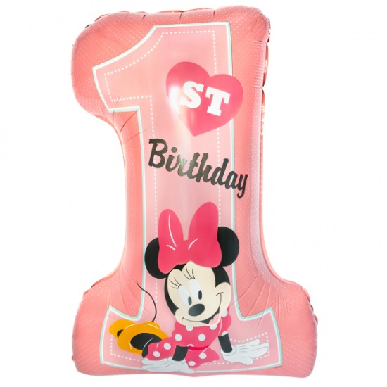 Μπαλόνι Foil 28″ Ροζ Αριθμός 1 Minnie Mouse Μπαλόνι Foil 28″ Ροζ Αριθμός 1 Minnie Mouse