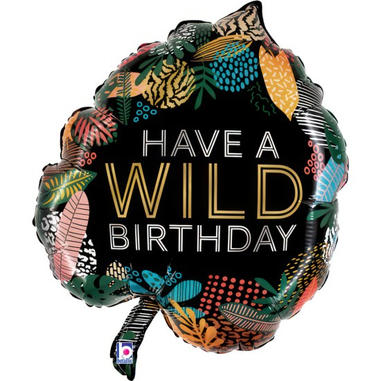 Μπαλόνι Foil 24″ Τροπικό Φύλλο Wild Birthday