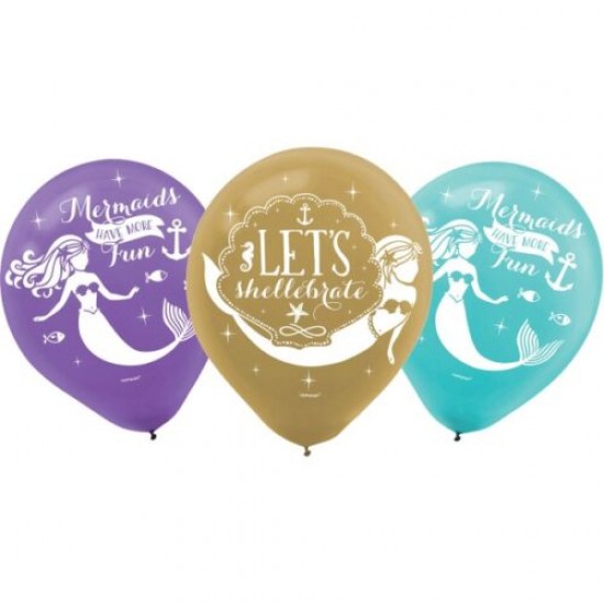 Μπαλόνια Λάτεξ 12" Mermaid Wishes (6 τεμ) Μπαλόνια Λάτεξ 12" Mermaid Wishes (6 τεμ)