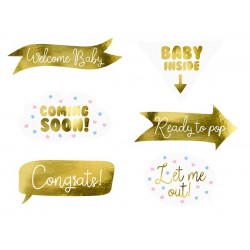 Στικάκια PhotoBooth Baby Shower (6 Τεμ)