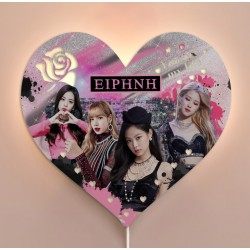 Φωτιστικό Καρδιά Ξύλινο – BlackPink