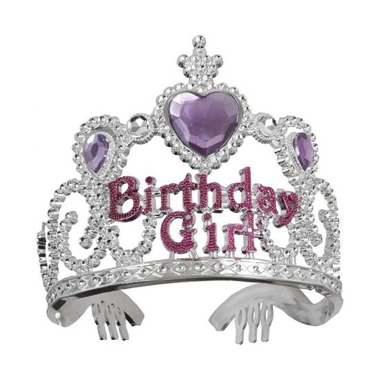 Τιάρα Birthday Girl Ασημί One Size Τιάρα Birthday Girl Ασημί One Size