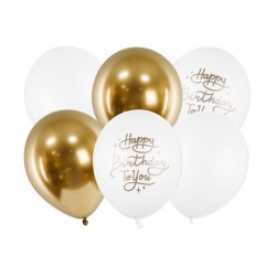 Μπαλόνια Λάτεξ 12" Happy Birthday To You mix (6 τεμ)