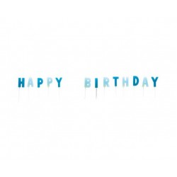 Κεριά Μίνι Happy Birthday Μπλε