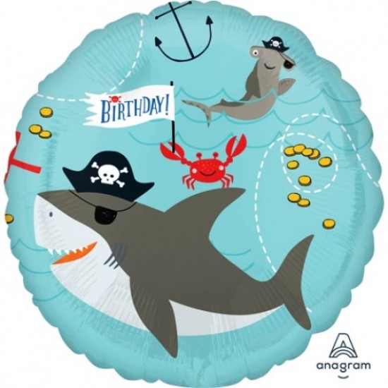  17″ Μπαλόνι Καρχαρίες Birthday