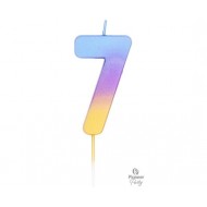  Κερί Νούμερο "7" Rainbow Ombre / 6.7 εκ