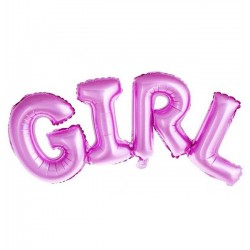 Μπαλόνι Foil Φράση GIRL Ροζ 106 εκ