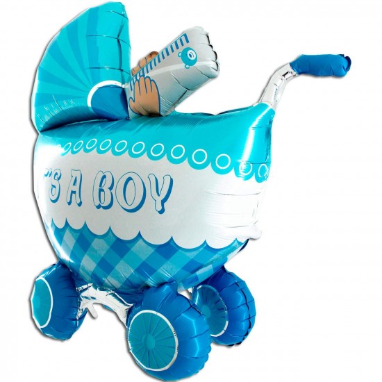 Μπαλόνι Γέννησης καροτσάκι 3D Boy 107 εκ Μπαλόνι Γέννησης καροτσάκι 3D Boy 107 εκ