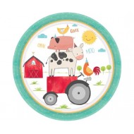  Πιάτα Μεγάλα Ζωάκια Φάρμας Barnyard Birthday / 8 τεμ