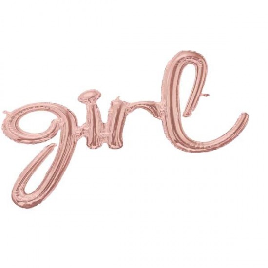  Μπαλόνι ροζ χρυσό “Girl”