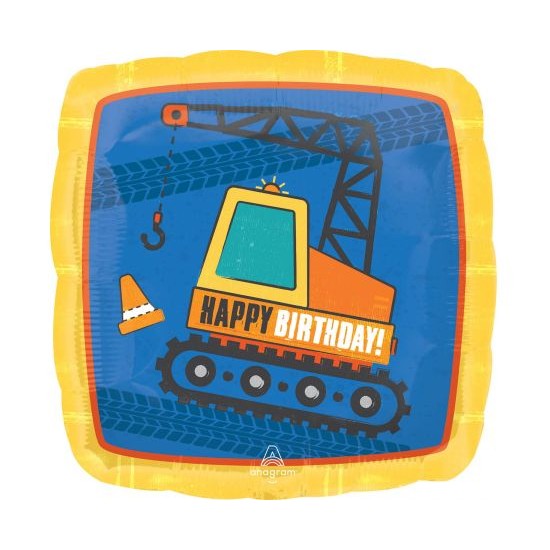  Μπαλόνι Φοιλ 18" Στρογ. Birthday Construction / 46 εκ