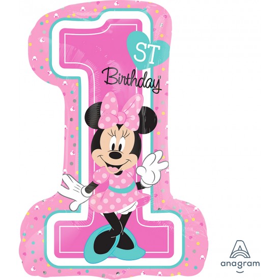 Μπαλόνι Foil Minnie 1st Birthday Μπαλόνι Foil Minnie 1st Birthday