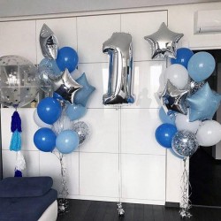  Blue & Silver Birthday
