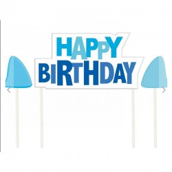 Κεράκια Happy Birthday Shark Splash 105887 Creative Converting