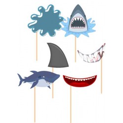  Στικάκια Photo Booth Shark Attack (6 τεμ)