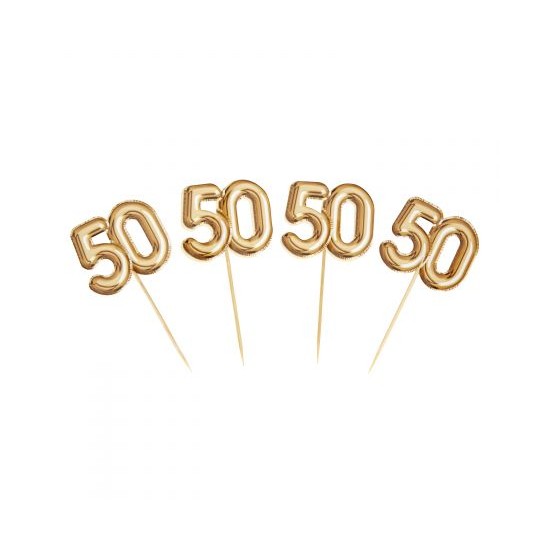  Διακοσμητικές οδοντογλυφίδες Happy Birthday "50" Glitz & Glamour 20 τεμ