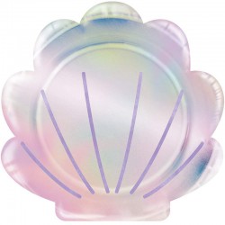 Πιάτα Mικρά "Μermaid Shine Sea Shell" Creative Converting (8 τεμάχια)