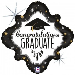 Μπαλόνι Foil 18″ Αποφοίτησης Diamond Congrats Graduate