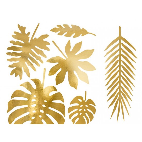 Διακοσμητικά χρυσά Τροπικά Φύλλα (21 τεμ)