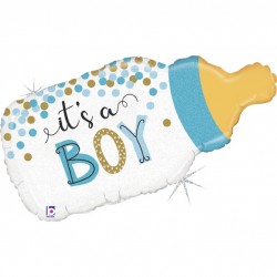Μπαλόνι Γέννησης It’s a Boy Μπιμπερό Με Κομφετί