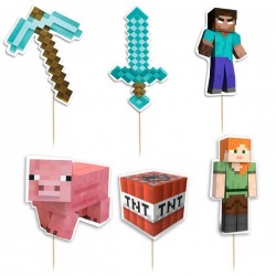  Οδοντογλυφίδες πάρτυ Minecraft (6 τεμ)