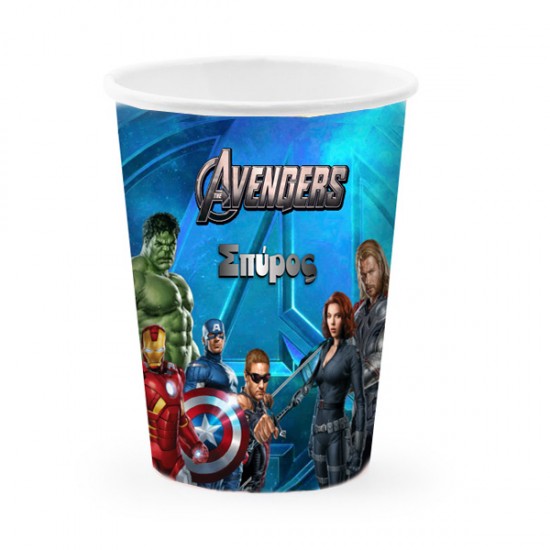  Ποτήρια με όνομα Avengers (6 τεμ)