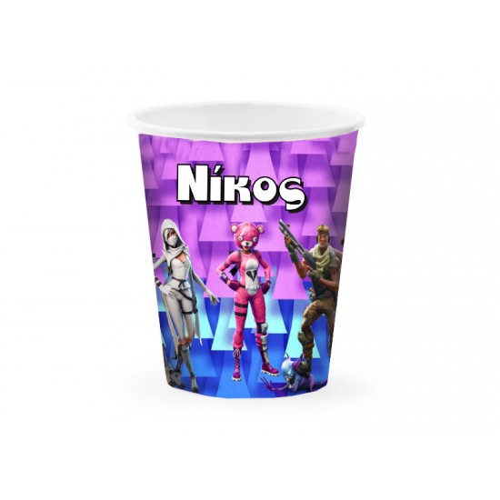Ποτήρια με όνομα Fortnite (6 τεμ) Ποτήρια με όνομα Fortnite (6 τεμ)