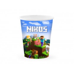  Ποτήρια με όνομα Minecraft  (6 τεμ)