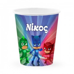  Ποτήρια με όνομα Pj Masks (6 τεμ)