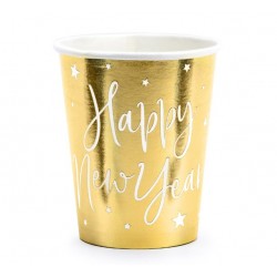 Ποτήρια Χρυσά Happy New Year (6 τεμ)