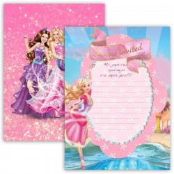 Προσκλήσεις πάρτυ Barbie  (8 τεμ.)