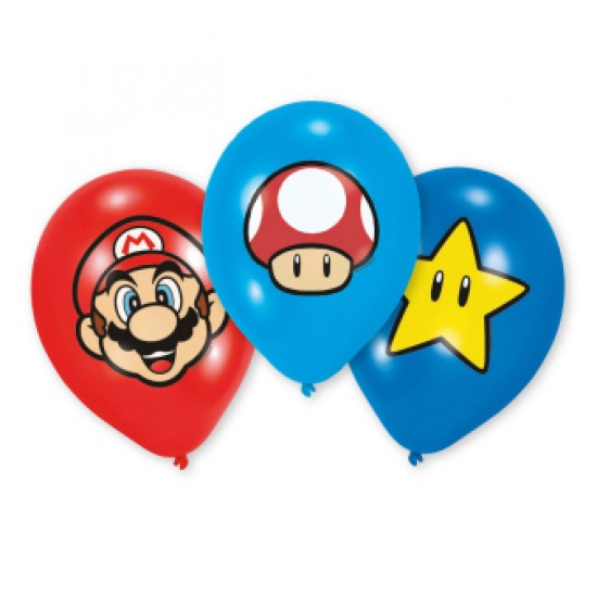  Σετ μπαλόνια Super Mario Bros (6 τεμ)