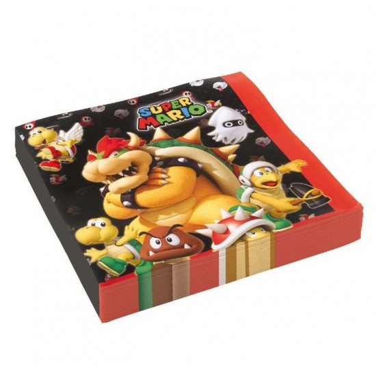 Χαρτοπετσέτες Μεγάλες Super Mario (20 τεμ) Χαρτοπετσέτες Μεγάλες Super Mario (20 τεμ)